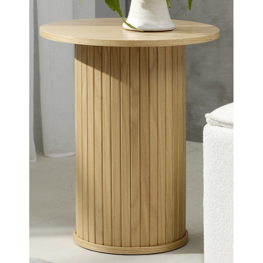 Nola Eiken Bijzettafel Rond Ø50 cm
