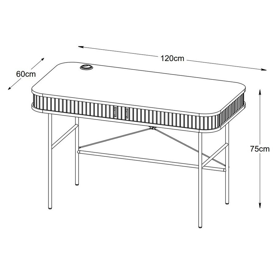 Nola Eiken Bureautafel 60 x 120 cm