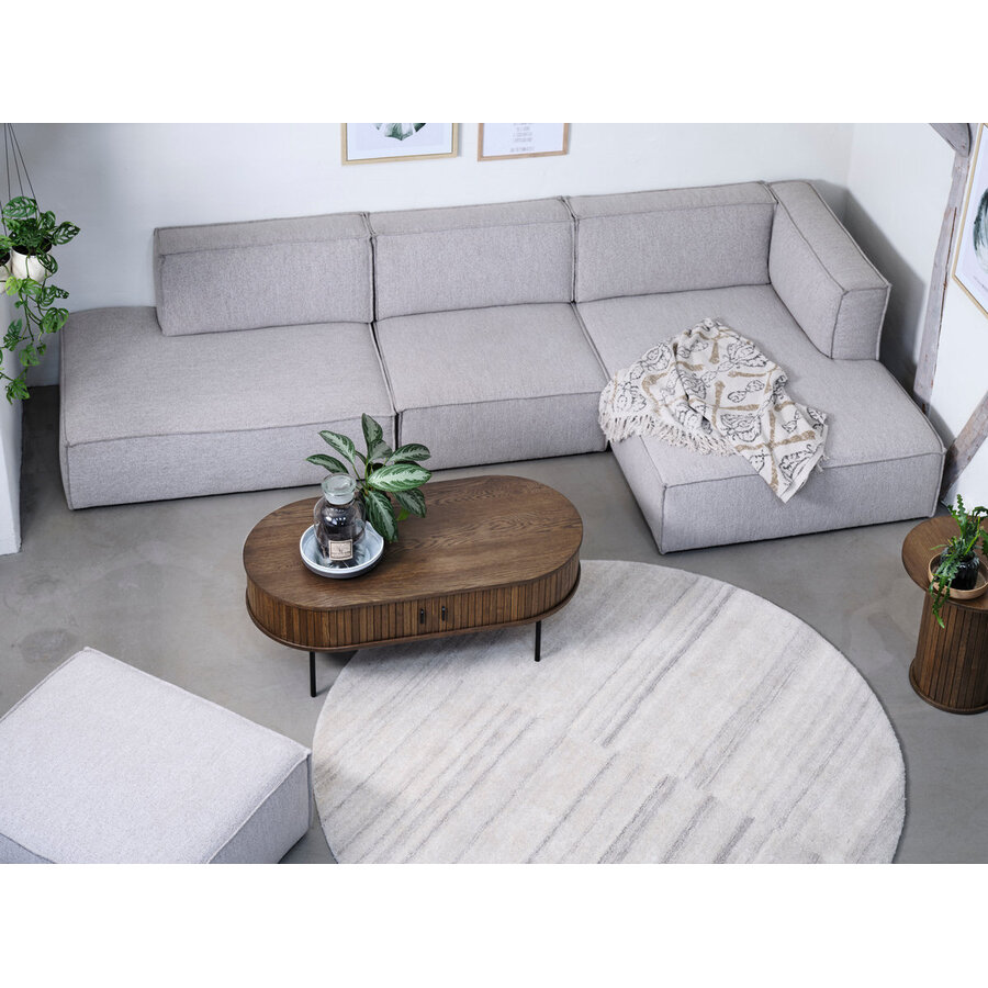 Nola Gerookt Eiken Salontafel Ovaal 120 cm
