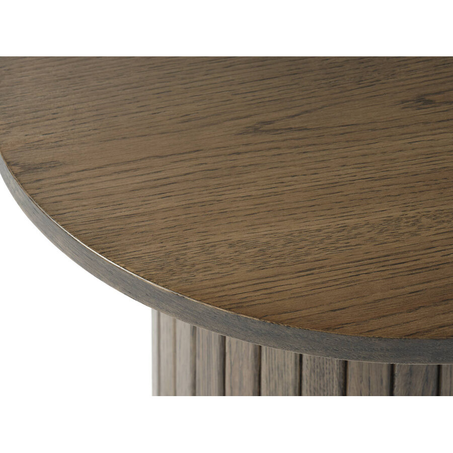 Nola Gerookt Eiken Bijzettafel Rond Ø50 cm