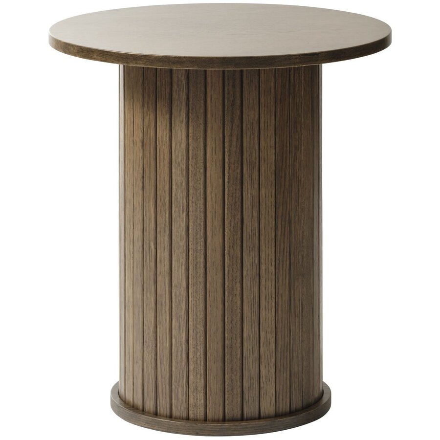 Nola Gerookt Eiken Bijzettafel Rond Ø50 cm