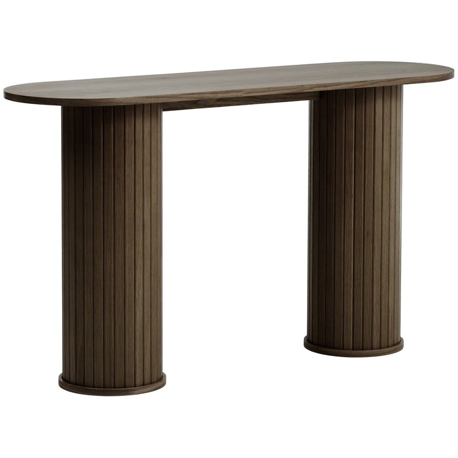 Nola Gerookt Eiken Sidetable Ovaal 130 cm