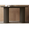 Nola Gerookt Eiken Sidetable Ovaal 130 cm