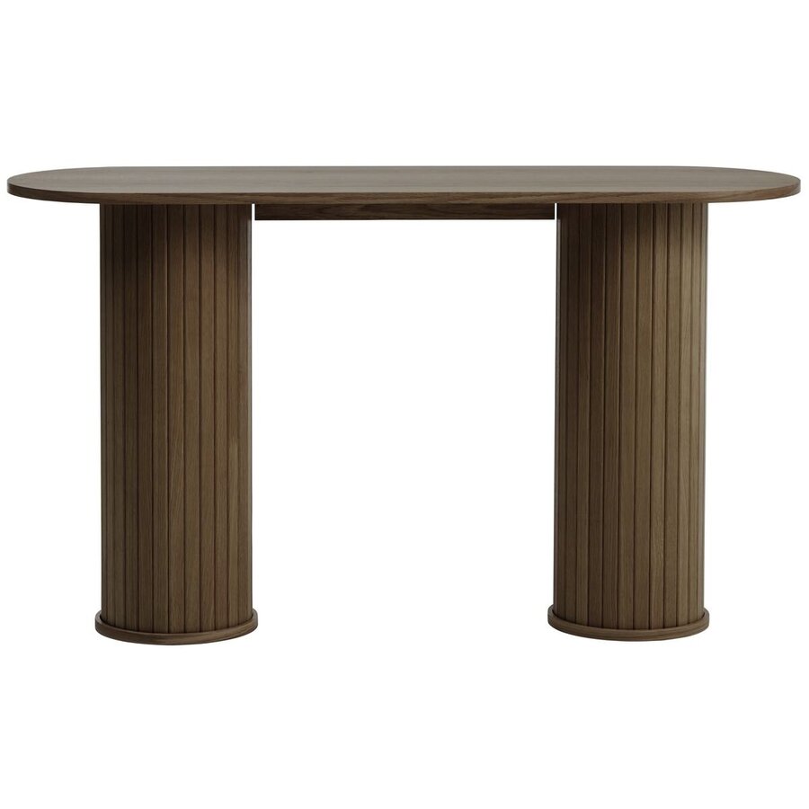 Nola Gerookt Eiken Sidetable Ovaal 130 cm