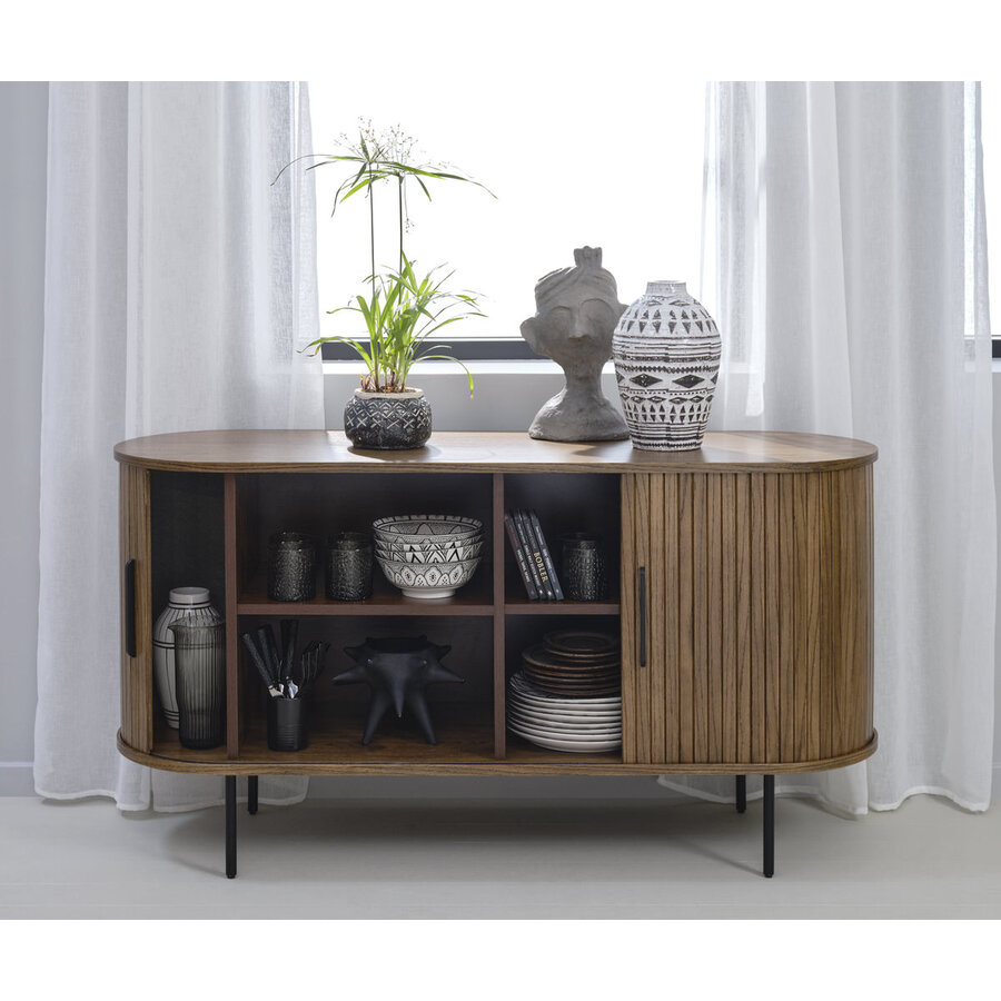 Nola Gerookt Eiken Dressoir W140 cm