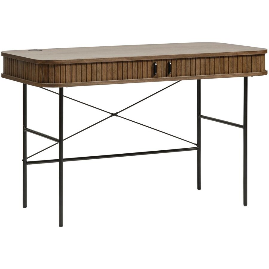 Nola Gerookt Eiken Bureautafel 60x120 cm