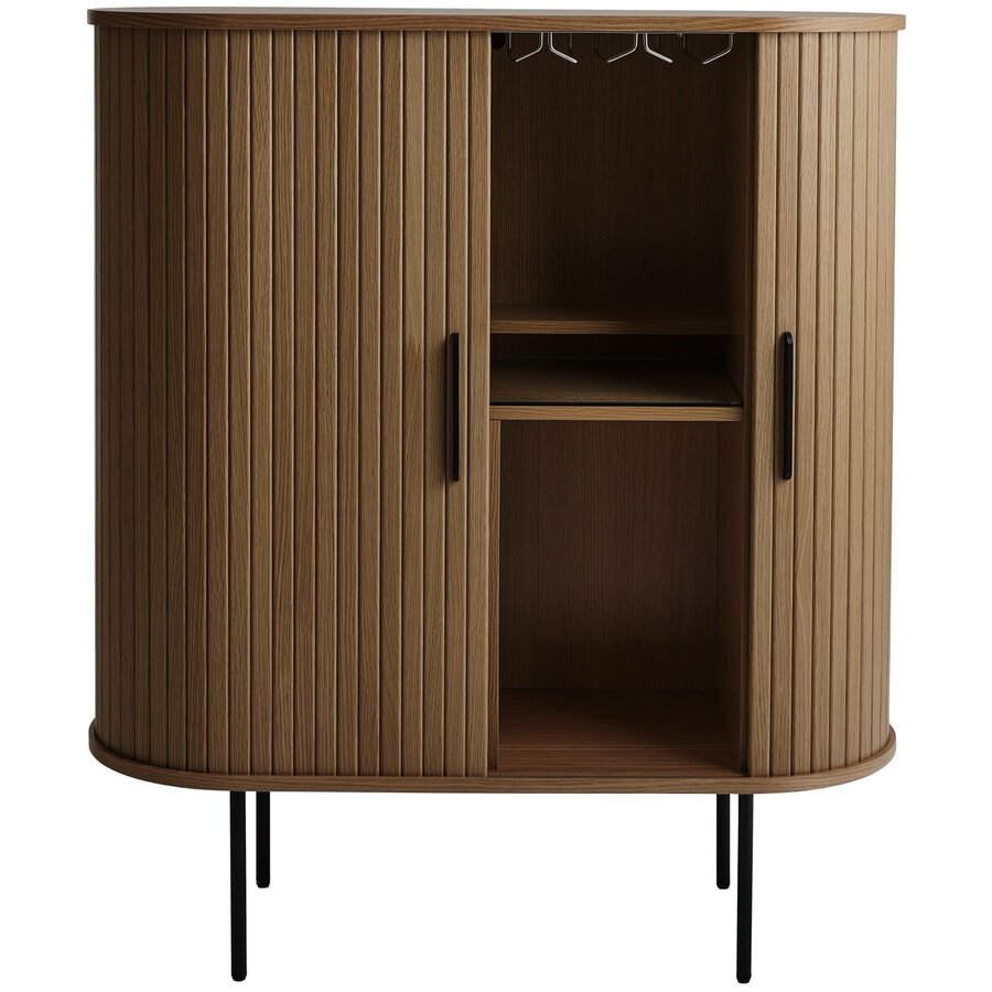 Nola Barkast Gerookt Eiken W100 cm