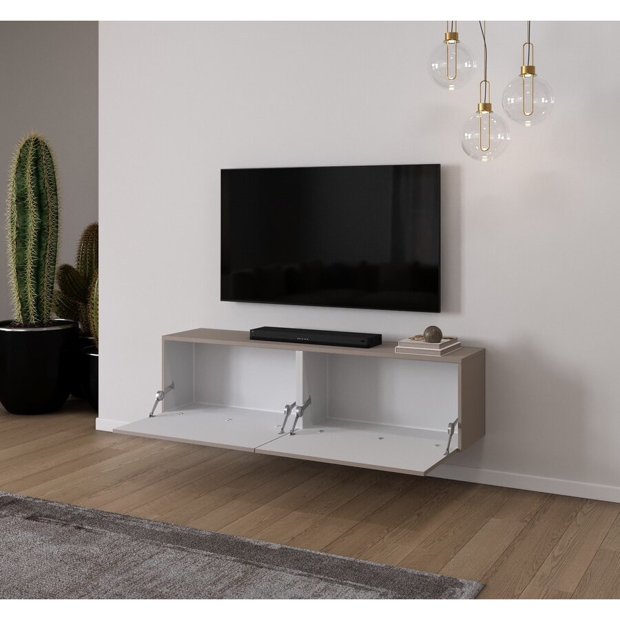 Levana Turin Taupe 163 cm TV Wandmeubel Levana Turin Taupe 163 cm TV Wandmeubel