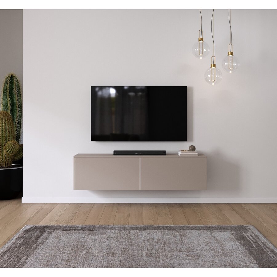 Levana Turin Taupe 163 cm TV Wandmeubel Levana Turin Taupe 163 cm TV Wandmeubel
