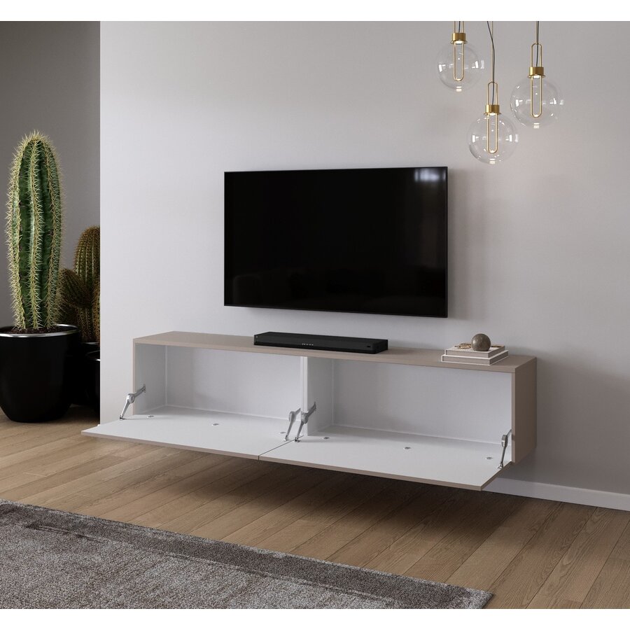 Levana Turin Taupe 203 cm TV Wandmeubel Levana Turin Taupe 203 cm TV Wandmeubel