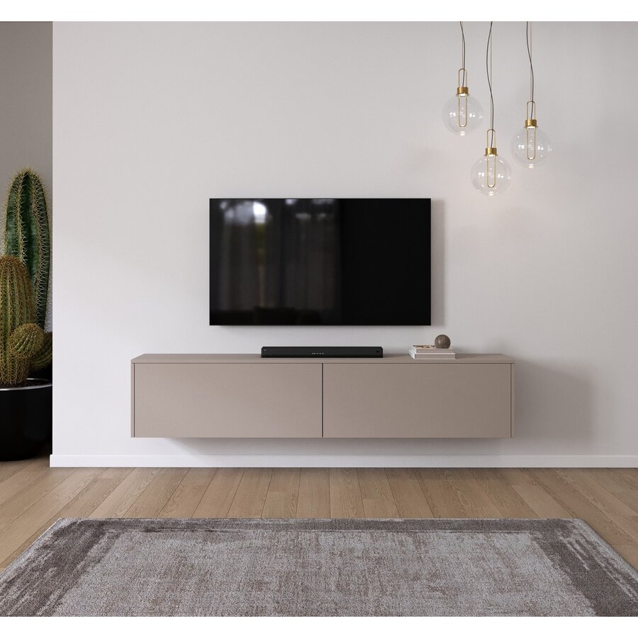 Levana Turin Taupe 203 cm TV Wandmeubel Levana Turin Taupe 203 cm TV Wandmeubel