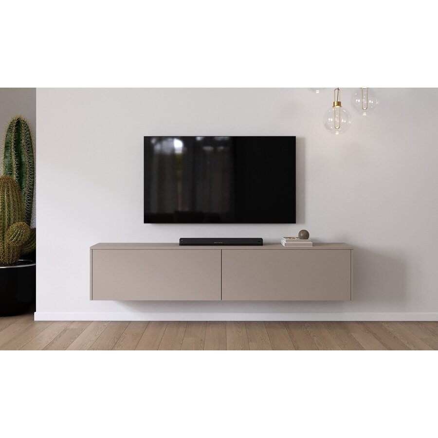 Levana Turin Taupe 203 cm TV Wandmeubel Levana Turin Taupe 203 cm TV Wandmeubel