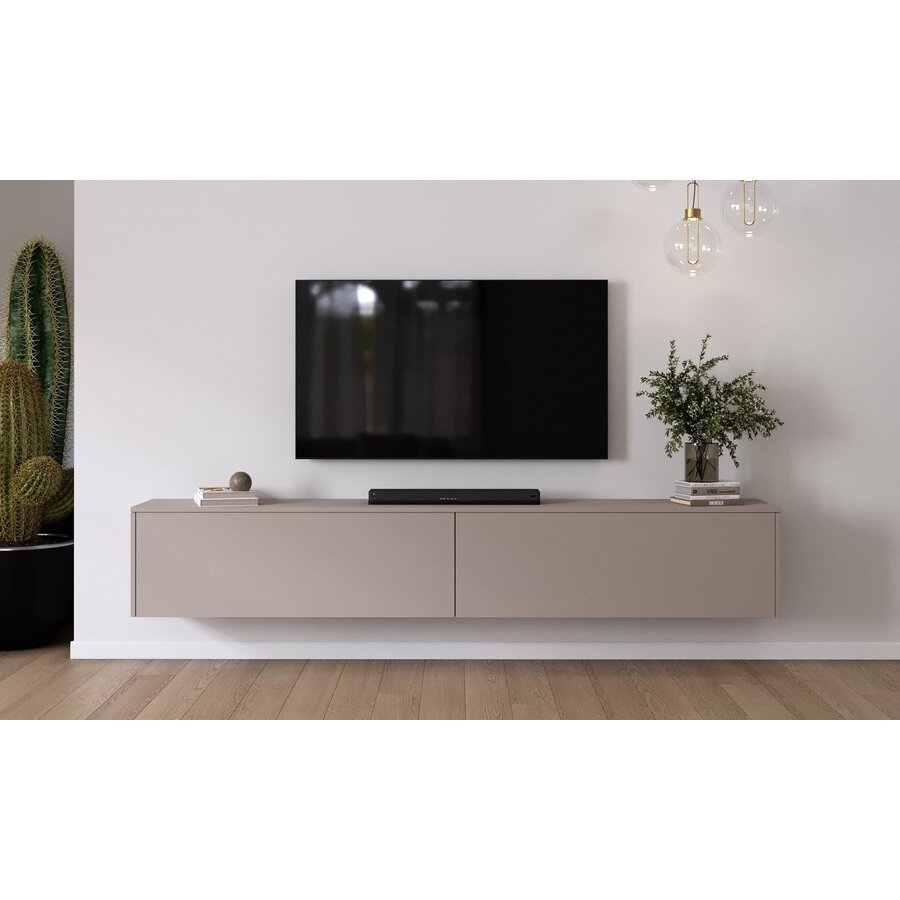 Levana Turin Taupe 243 cm TV Wandmeubel Levana Turin Taupe 243 cm TV Wandmeubel