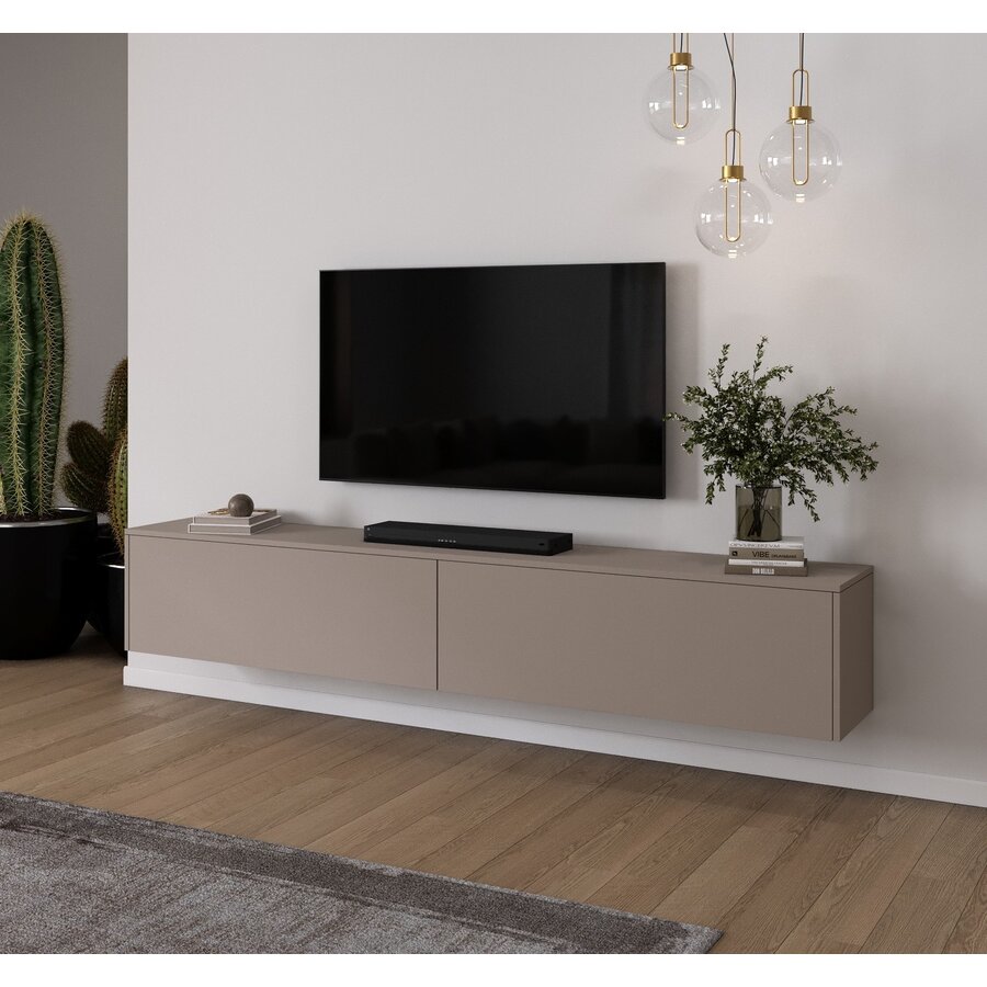 Levana Turin Taupe 243 cm TV Wandmeubel Levana Turin Taupe 243 cm TV Wandmeubel
