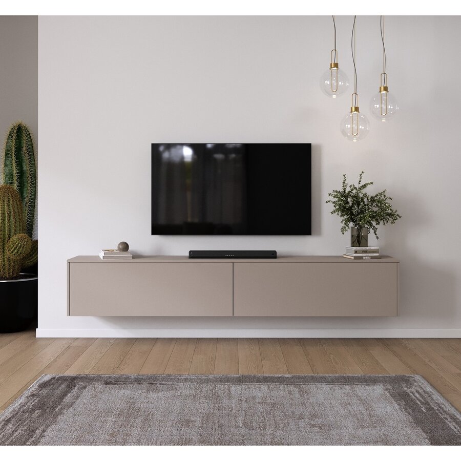 Levana Turin Taupe 243 cm TV Wandmeubel Levana Turin Taupe 243 cm TV Wandmeubel