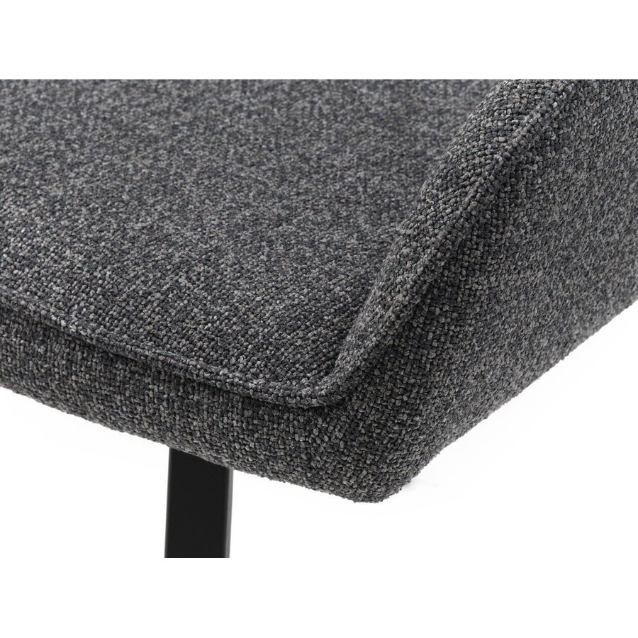 Alma Draaistoel Donkergrijs Bouclé