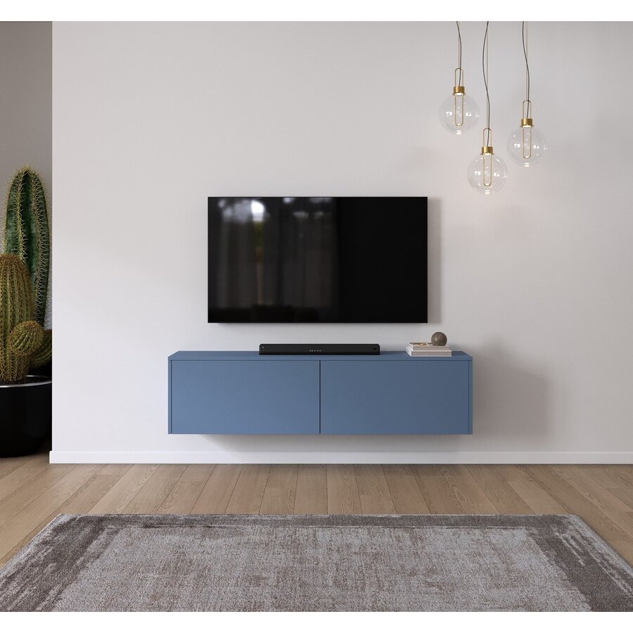 Levana Turin Rookblauw 163 cm TV Wandmeubel