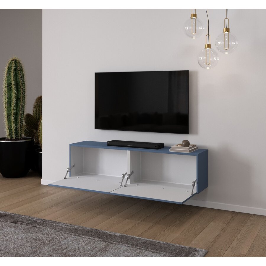 Levana Turin Rookblauw 163 cm TV Wandmeubel