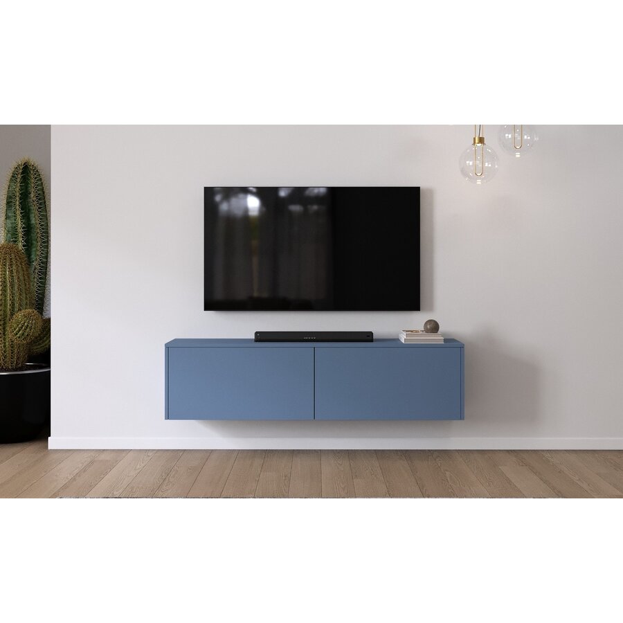 Levana Turin Rookblauw 163 cm TV Wandmeubel