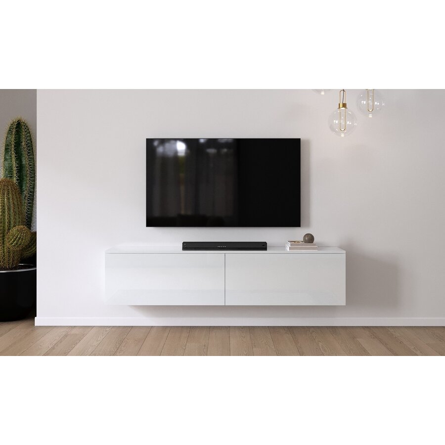 Levana Hoogglans Wit 180 cm TV Wandmeubel