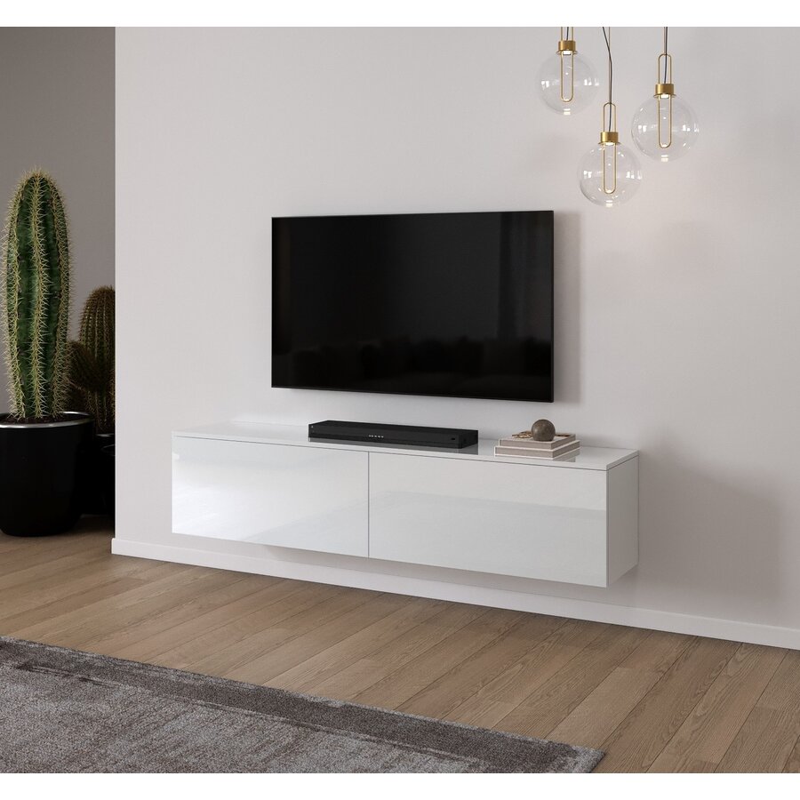 Levana Hoogglans Wit 180 cm TV Wandmeubel