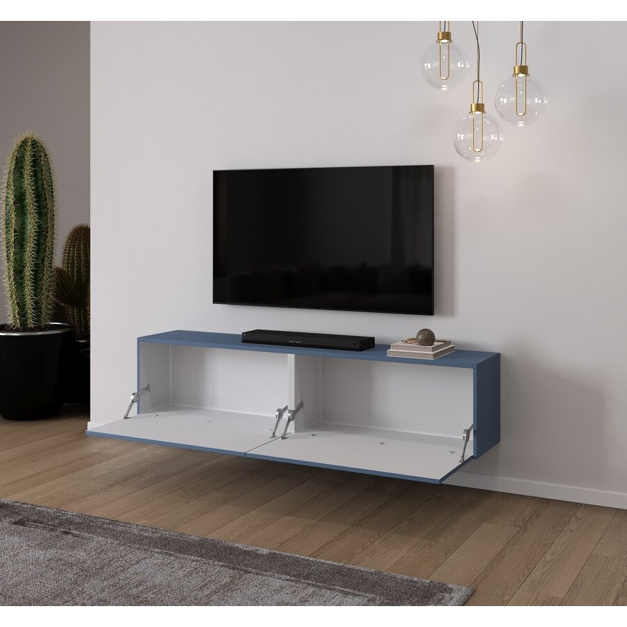Levana Turin Rookblauw 183 cm TV Wandmeubel