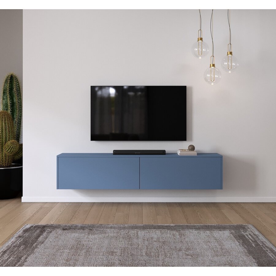 Levana Turin Rookblauw 203 cm TV Wandmeubel Levana Turin Rookblauw 203 cm TV Wandmeubel