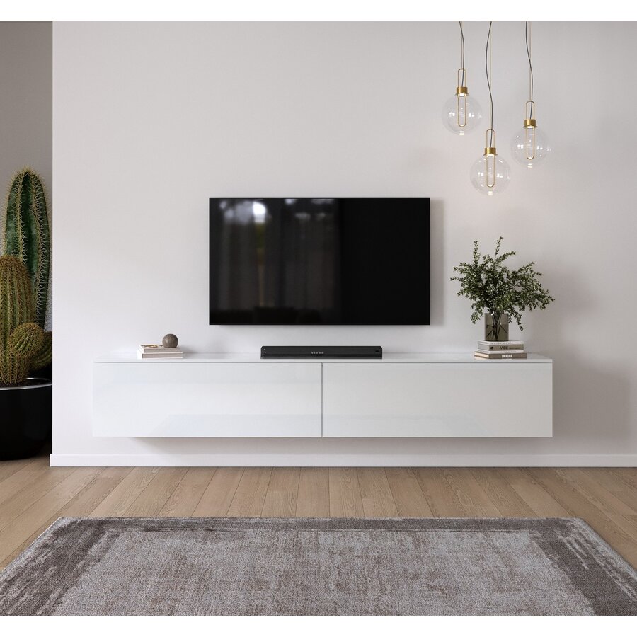 Levana Hoogglans Wit 240 cm TV Wandmeubel