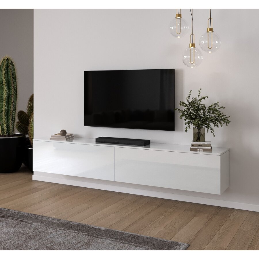 Levana Hoogglans Wit 240 cm TV Wandmeubel