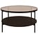 Hassel Ronde Salontafel Amber Glas/Espresso Hassel Ronde Salontafel Amber Glas/Espresso