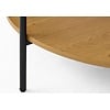Hassel Ronde Salontafel Amber Glas/Eiken Hassel Ronde Salontafel Amber Glas/Eiken