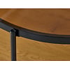 Hassel Ronde Salontafel Amber Glas/Eiken Hassel Ronde Salontafel Amber Glas/Eiken