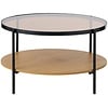 Hassel Ronde Salontafel Amber Glas/Eiken Hassel Ronde Salontafel Amber Glas/Eiken