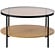 Hassel Ronde Salontafel Amber Glas/Eiken Hassel Ronde Salontafel Amber Glas/Eiken