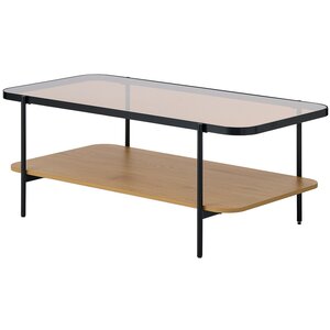 Hygge Interiors Hassel Rechthoekige Salontafel Amber Glas/Eiken