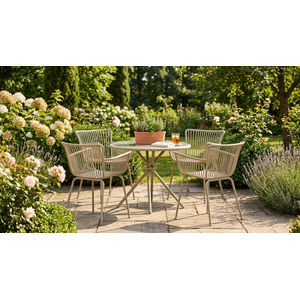 Hjem Interiors Sifnos Ronde Eetkamerset Beige
