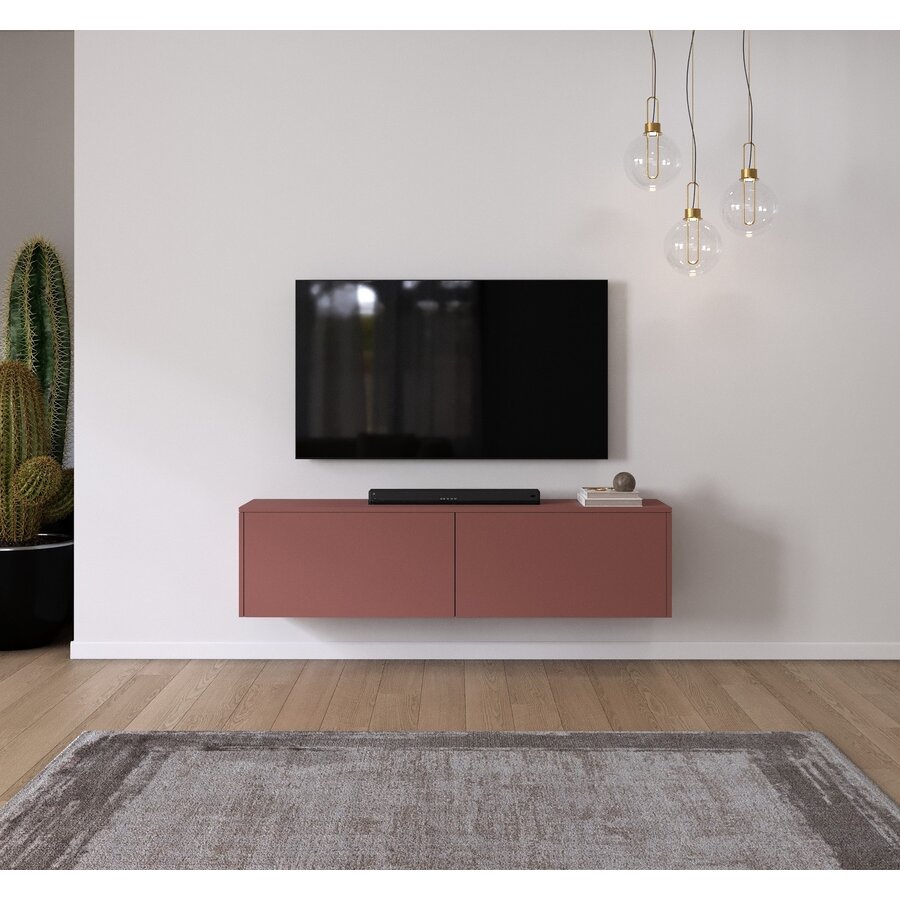 Levana Pastell Oxydrood TV Wandmeubel 163 cm
