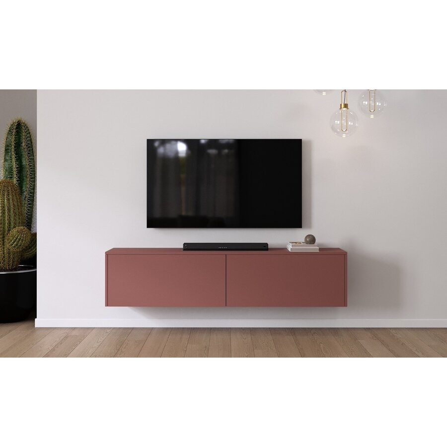 Levana Pastell Oxydrood TV Wandmeubel 183 cm