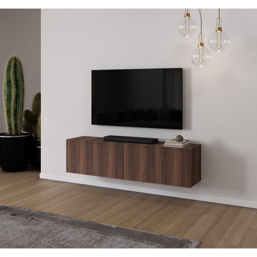 Levana Walnoot TV Wandmeubel 163 cm Levana Walnoot TV Wandmeubel 163 cm