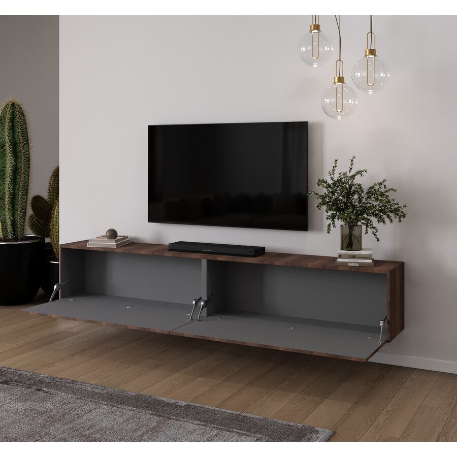 Levana Walnoot TV Wandmeubel 243 cm