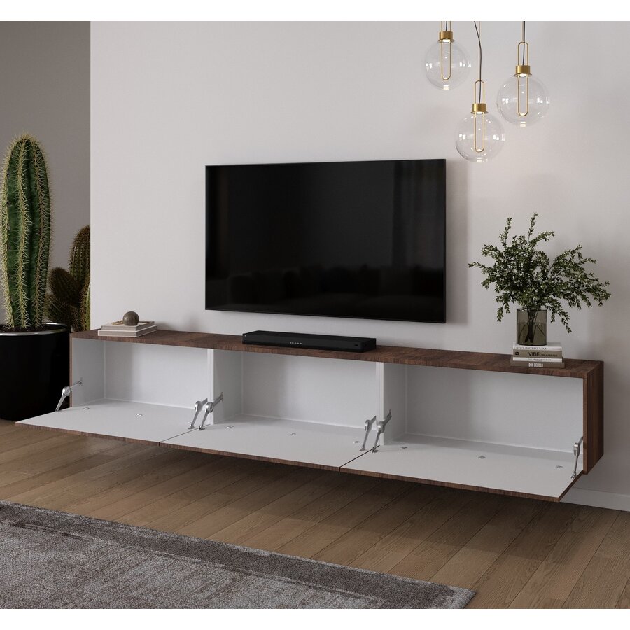 Levana Walnoot TV Wandmeubel 273 cm Levana Walnoot TV Wandmeubel 273 cm