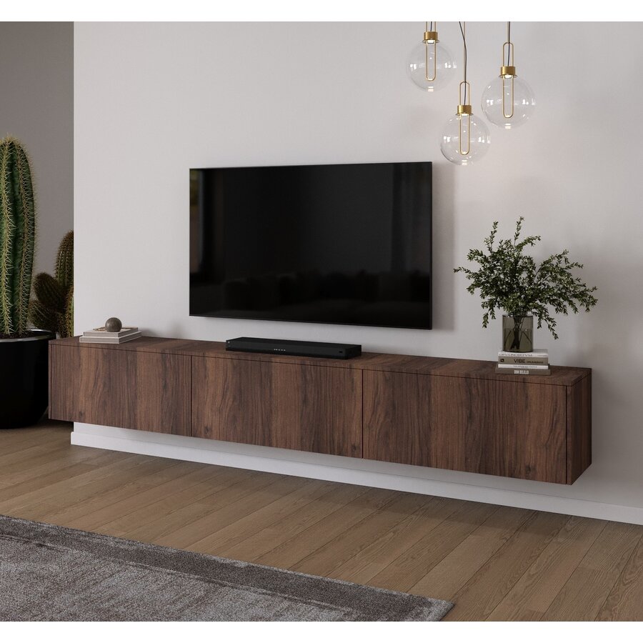 Levana Walnoot TV Wandmeubel 273 cm Levana Walnoot TV Wandmeubel 273 cm