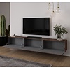 Levana Walnoot TV Wandmeubel 273 cm Levana Walnoot TV Wandmeubel 273 cm