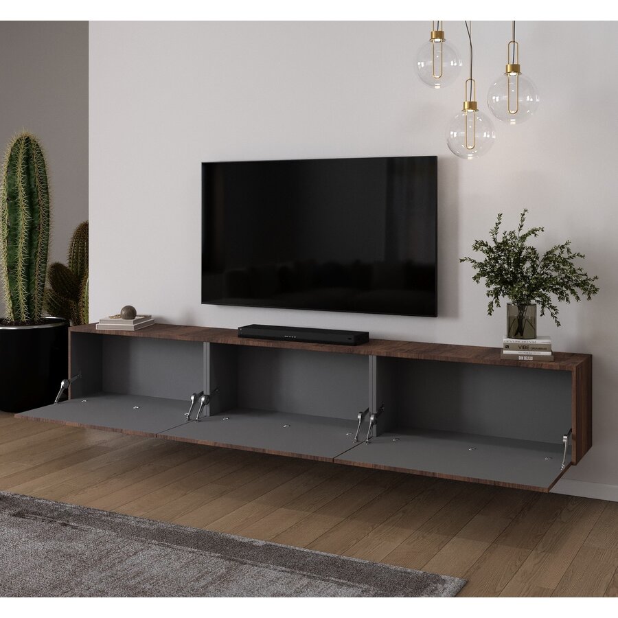 Levana Walnoot TV Wandmeubel 273 cm Levana Walnoot TV Wandmeubel 273 cm