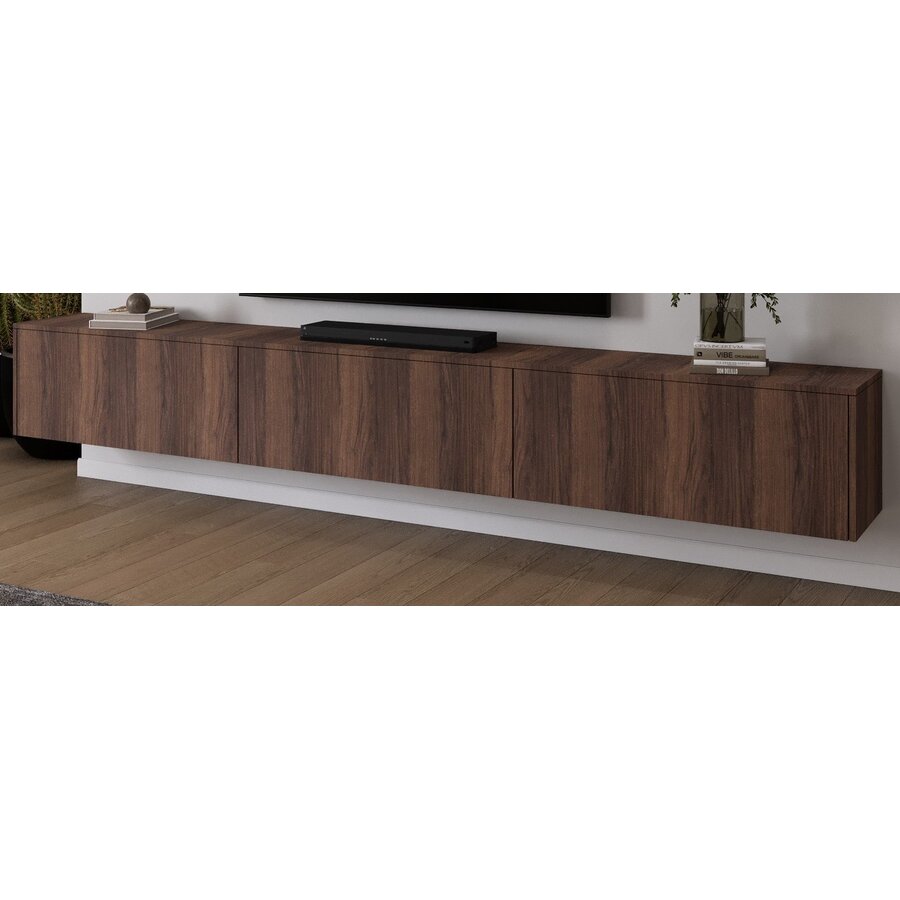 Levana Walnoot TV Wandmeubel 303 cm Levana Walnoot TV Wandmeubel 303 cm