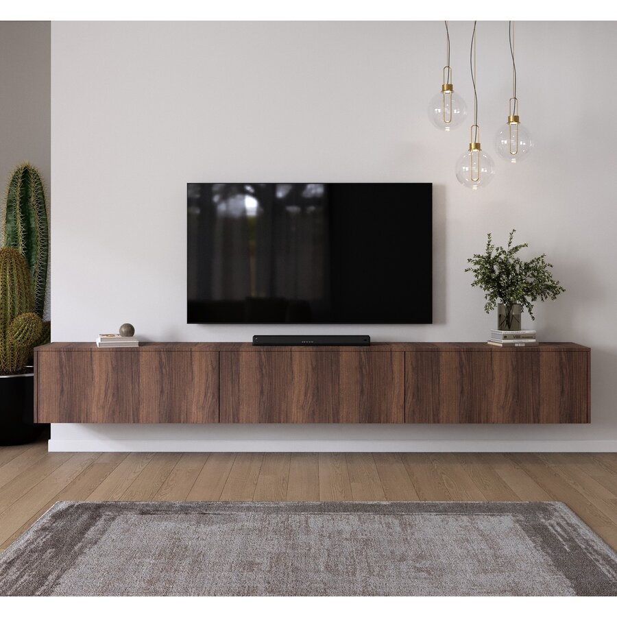 Levana Walnoot TV Wandmeubel 303 cm Levana Walnoot TV Wandmeubel 303 cm