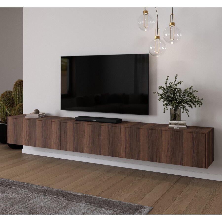 Levana Walnoot TV Wandmeubel 303 cm Levana Walnoot TV Wandmeubel 303 cm