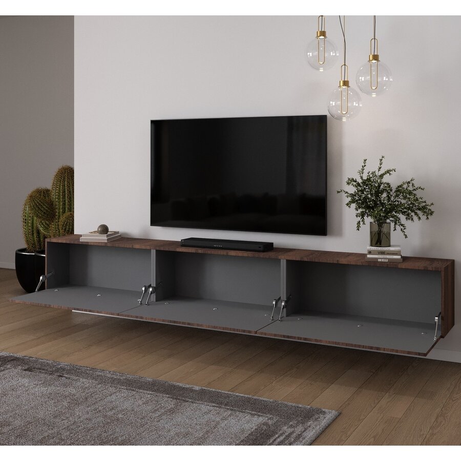 Levana Walnoot TV Wandmeubel 303 cm Levana Walnoot TV Wandmeubel 303 cm