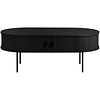 Nola Zwart Eiken Salontafel Ovaal 120 cm