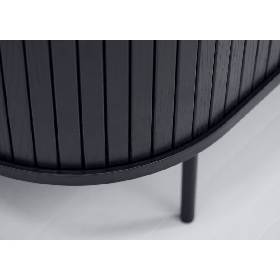 Nola Zwart Eiken Salontafel Ovaal 120 cm